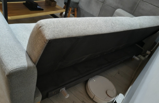 Kanapa mała, szara, funkcja spania - Zdjęcie 5