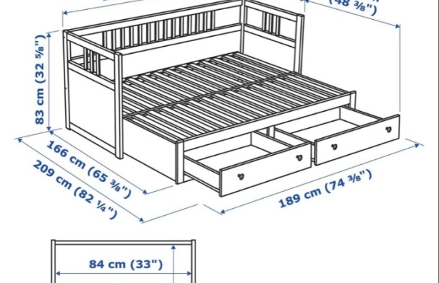 Łóżko drewniane "HEMNES" - Zdjęcie 3